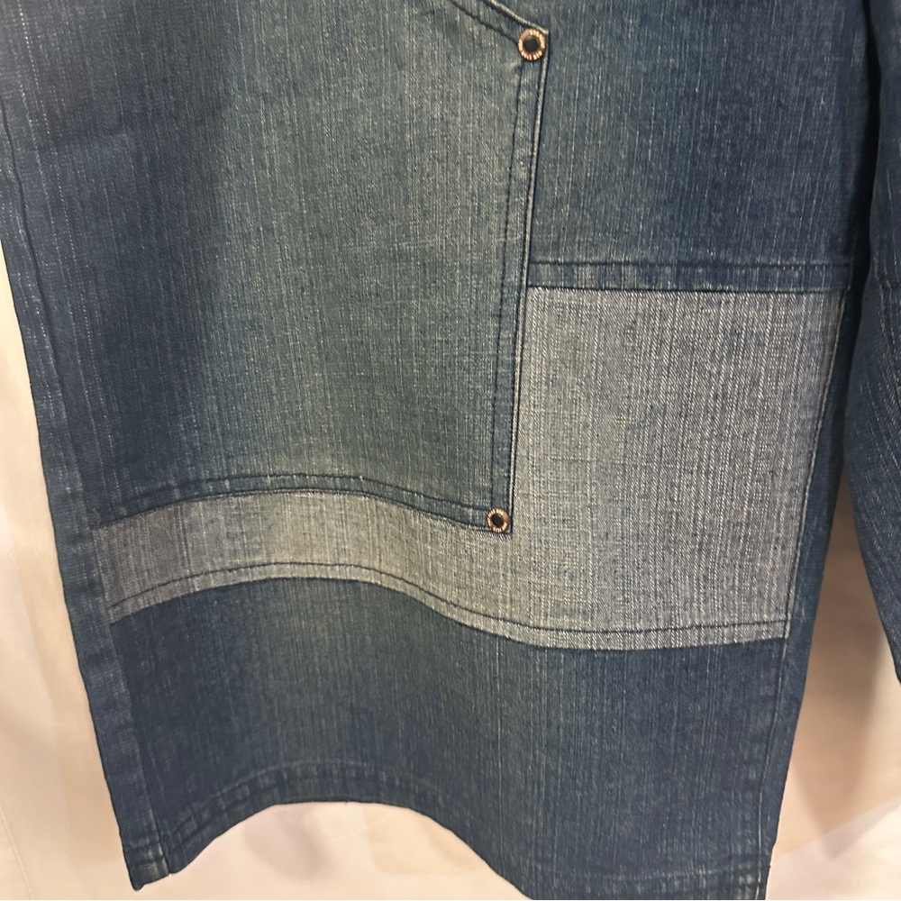 NBN Gear NWT Denim Shorts Size 38 Blue Patchwork Skater Grunge Hip Hop - Picture 3 of 11